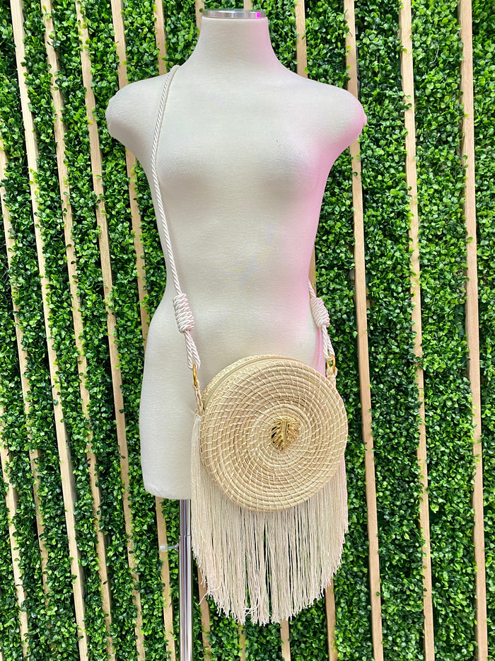Iraca Round Crossbody Bag