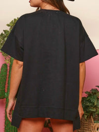 Sequin Star Patch  Oversized Tee