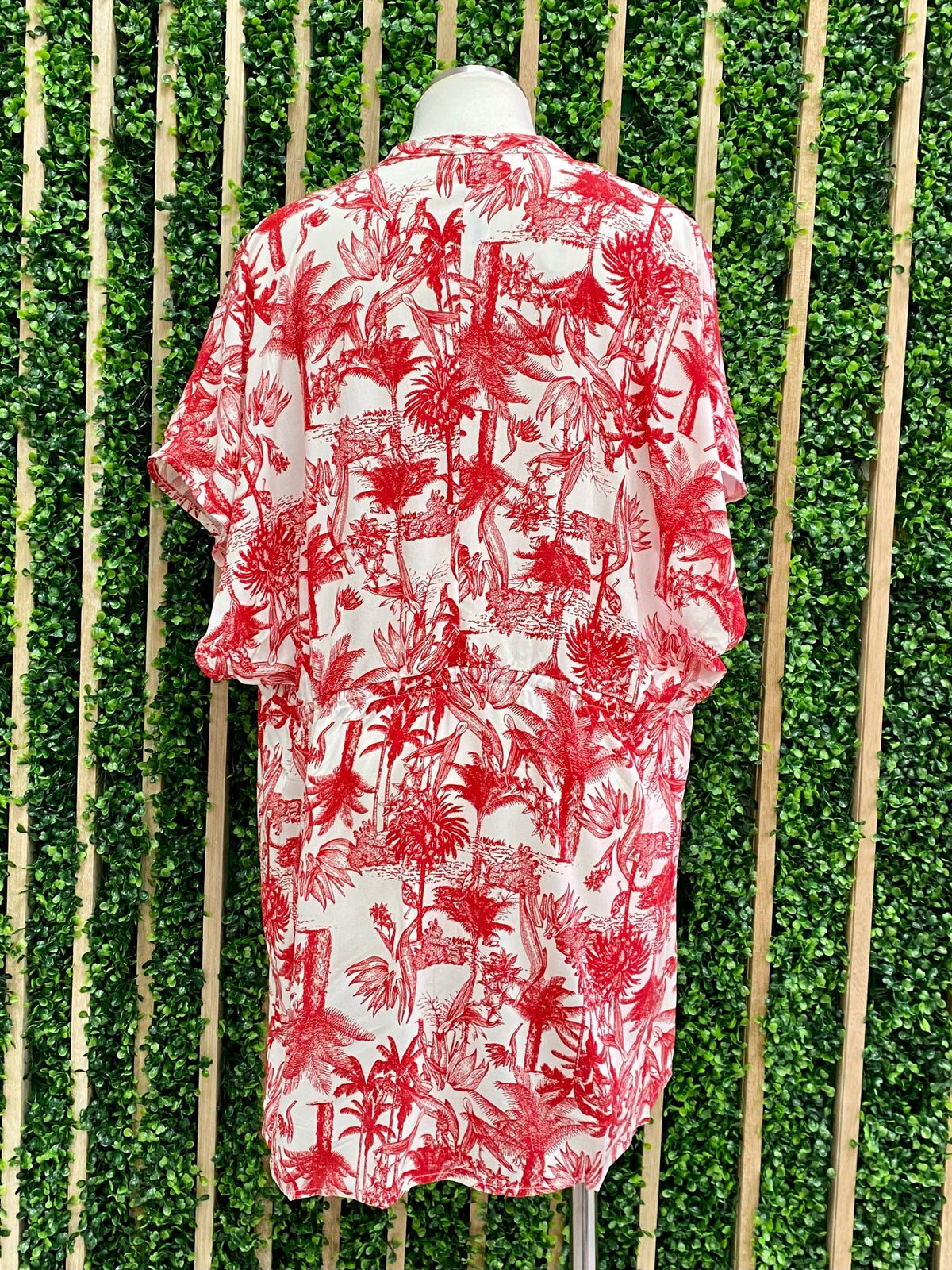 Red Tropical Kimono