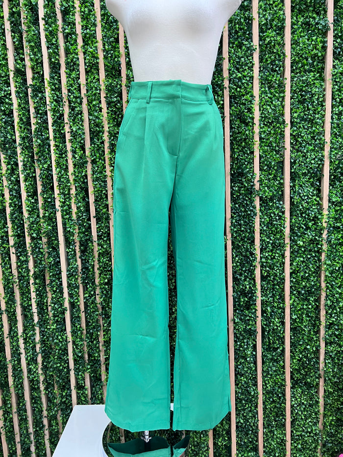 Green High Waisted Palazzo