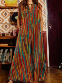 Multi Print Wide Leg Jumpsuit