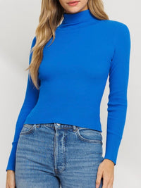 Turtle Neck Ribbed Sweater