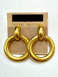 Exquisite KJL Satin Doornocker Earrings