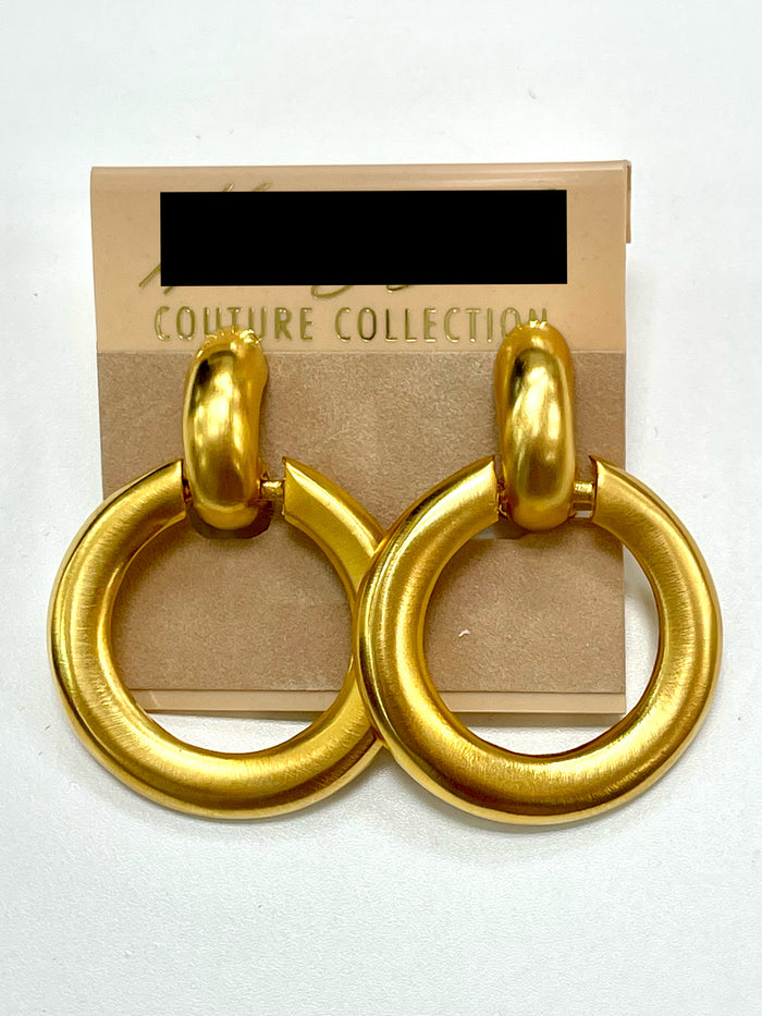 Exquisite KJL Satin Doornocker Earrings