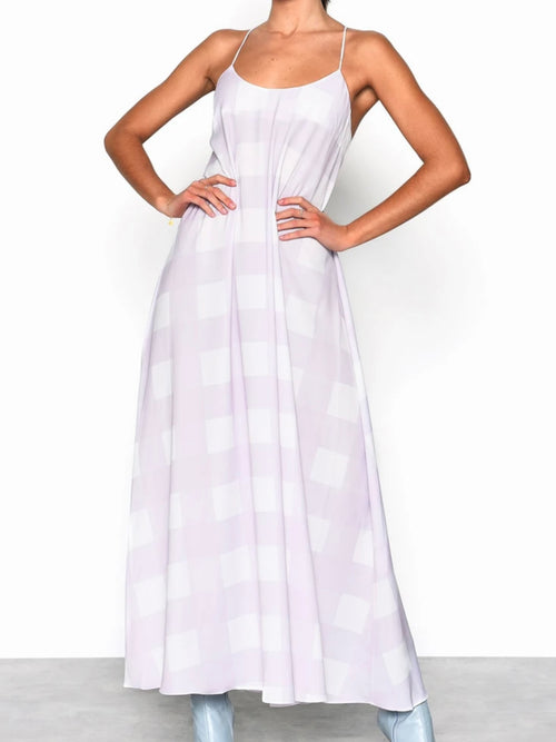 Lilac Checker Cami Dress