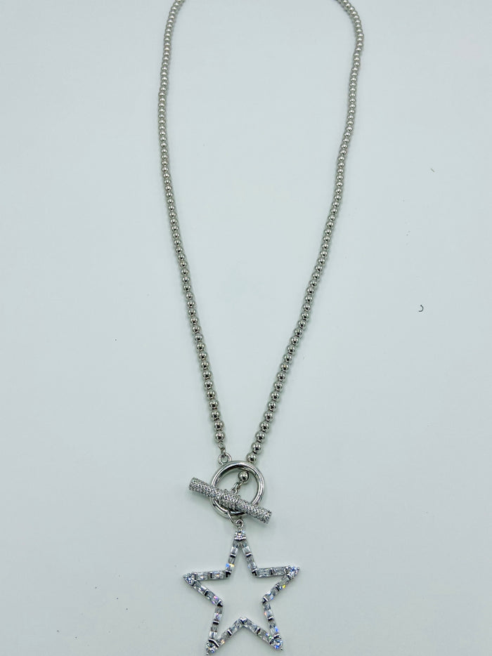 Embellished Star Lariat Necklace
