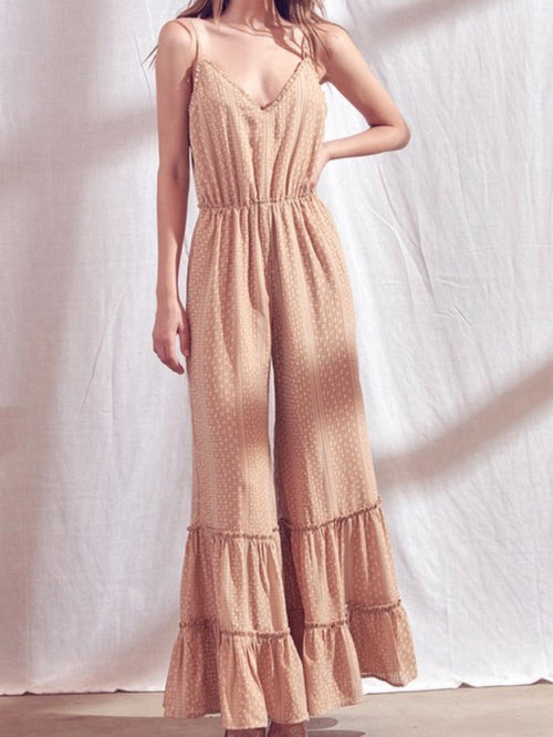 Apricot Tiered Jumpsuit