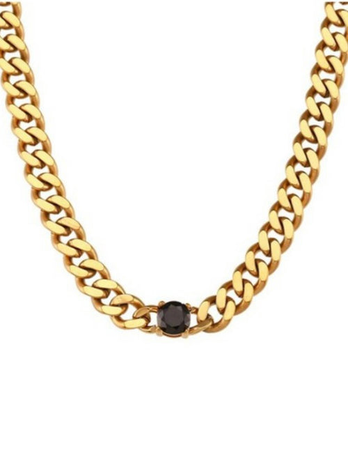 Cuban Chain Zirconia Choker Necklace