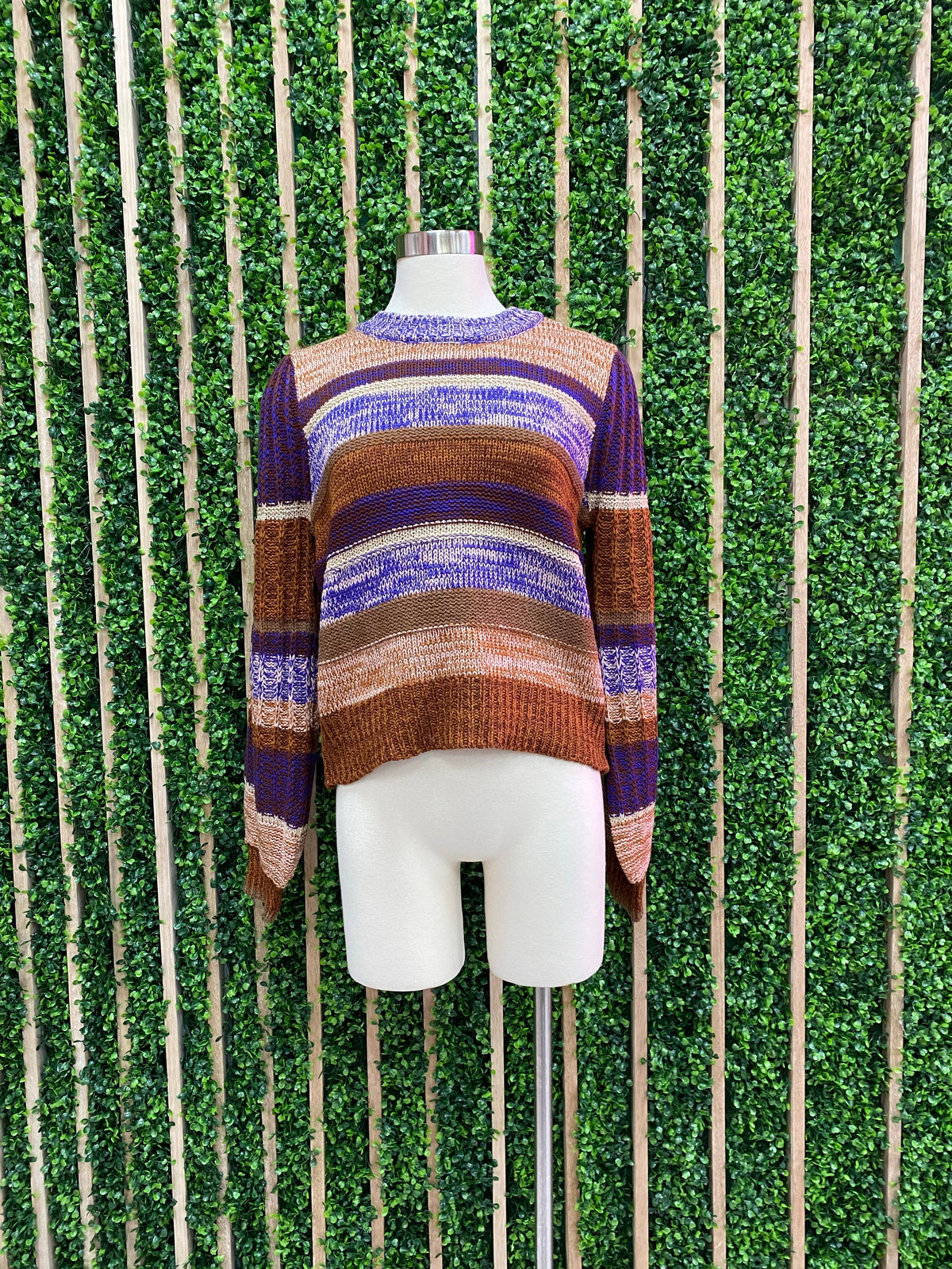 Earth Tones Striped Sweater