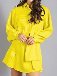 Delicate Bright Yellow Button Down Blouse