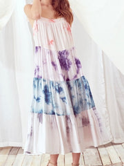Tie Dye Multicolor Midi Dress
