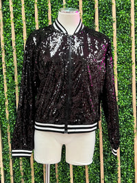 Track Trim Sequin Jacket