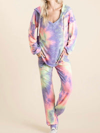 Bright Tie Dye Hoodie Loungewear Set