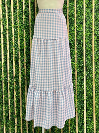 Exquisite Gingham Skirt Set