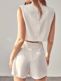 Cutout Blazer Romper