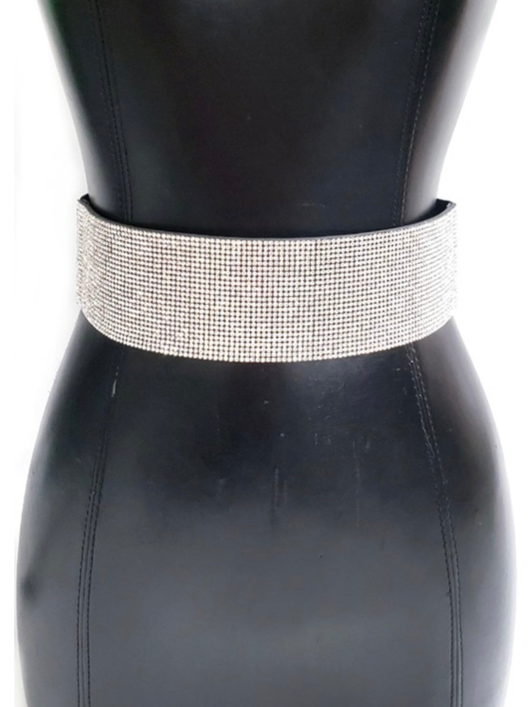 Thick Rhinestone Elastic Belt