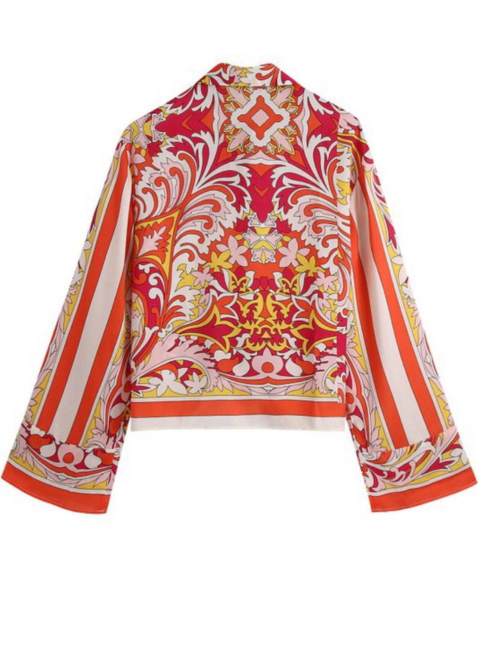 Orange Paisley Blouse