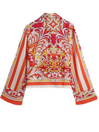 Orange Paisley Blouse