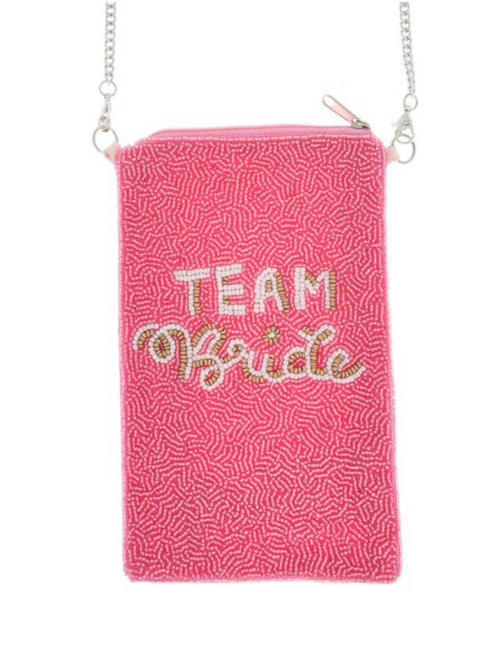 Team Bride Beaded Crossbody