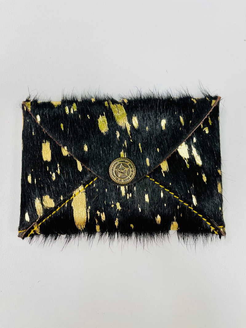 Leather on Hide Business Card Pocket
