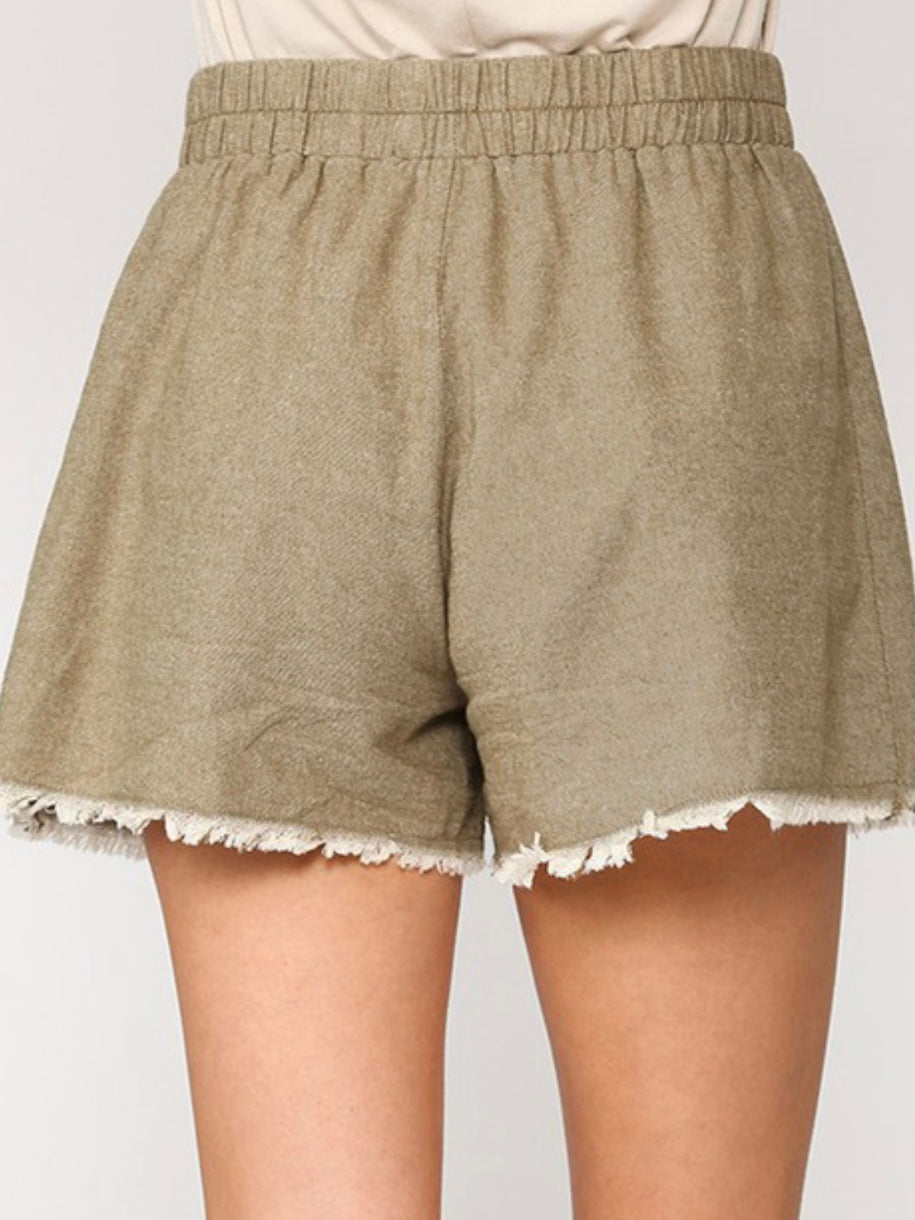 Frayed Hem Shorts