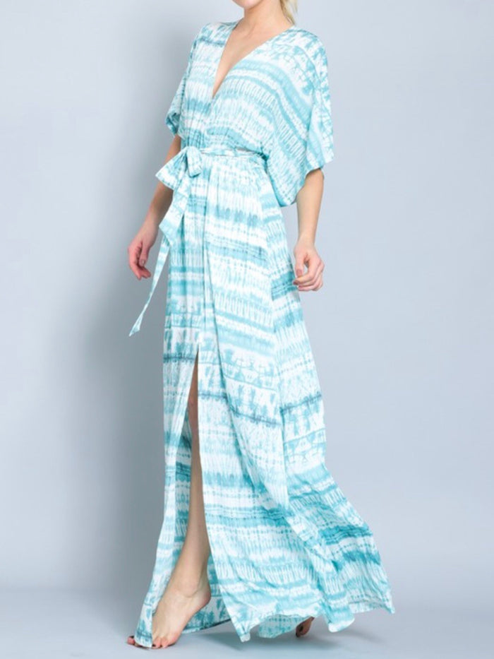 Sea Blue Kimono Maxi