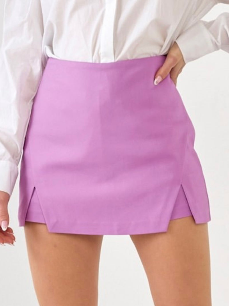 Side Slits Skort