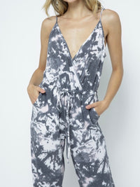 Charcoal Tie Dye Jogger Jumpsuit