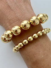Gold Plated Bead Bracelet Set
