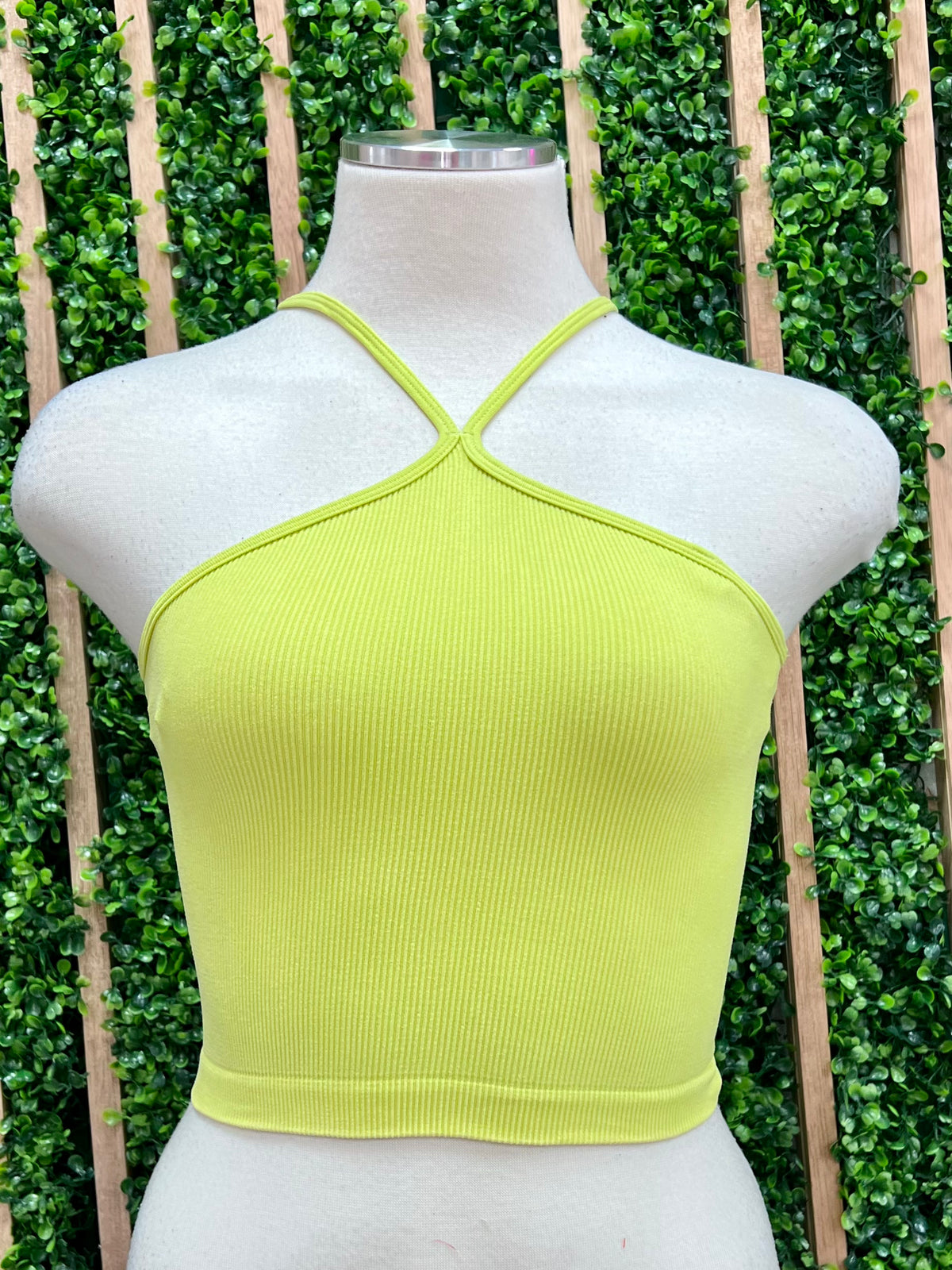 Center Split Strap Basic Crop