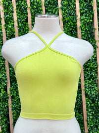Center Split Strap Basic Crop