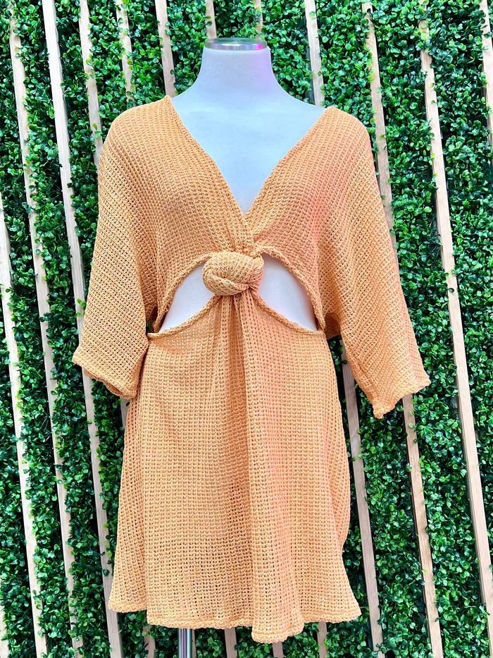 Tangerine Cutout Coverup