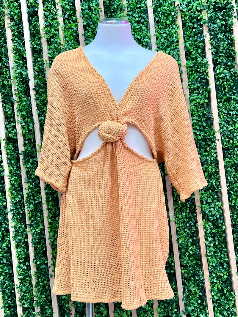 Tangerine Cutout Coverup