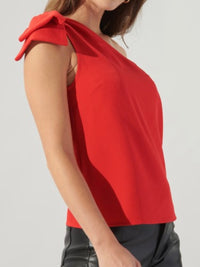 Red One Shoulder Top