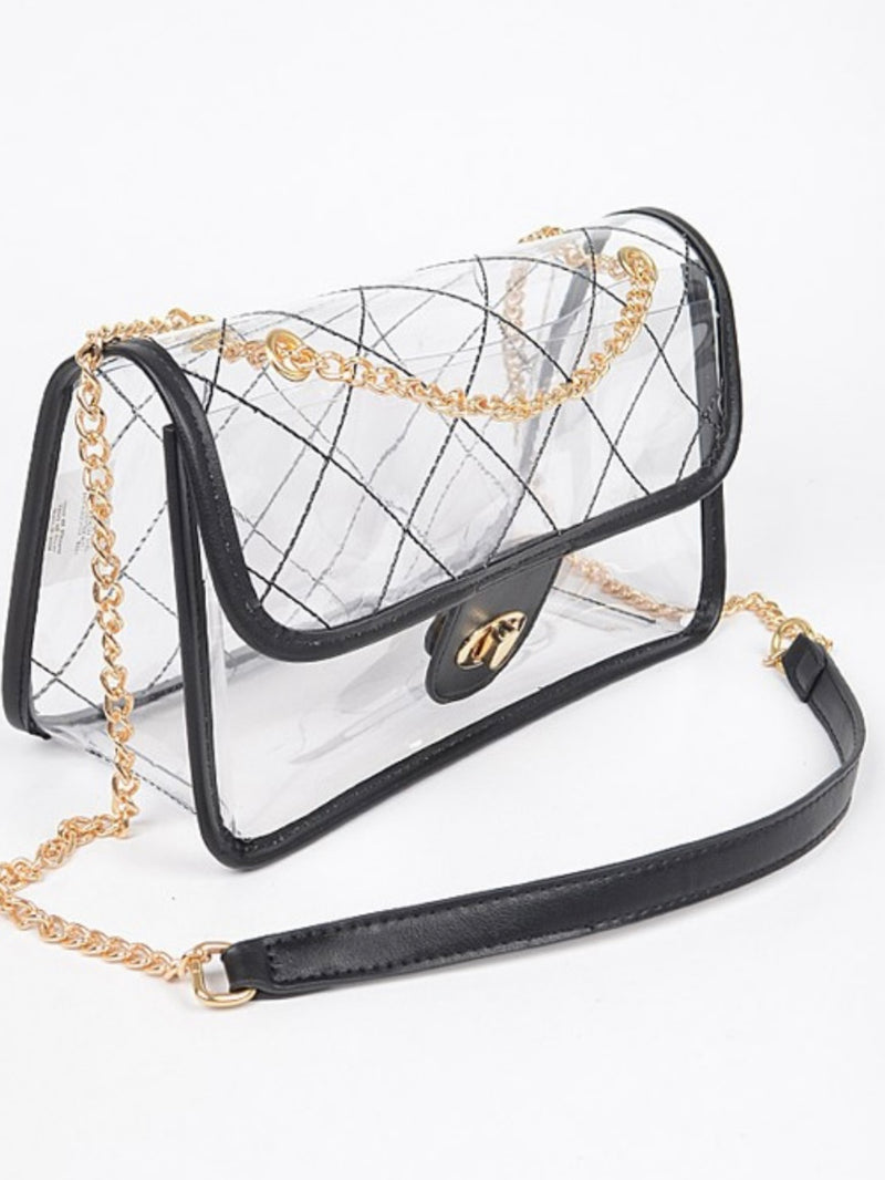 Quilted Clear Crossbody Bag