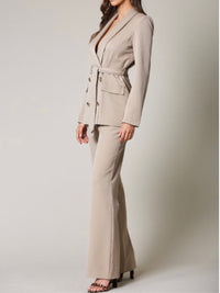 Taupe Straight Leg Pant