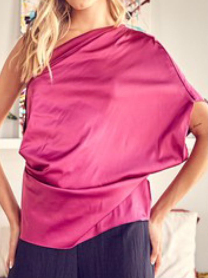 Orchid One Shoulder Top