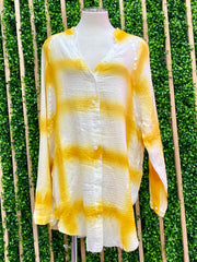 Yellow Plaid Blouse Dress