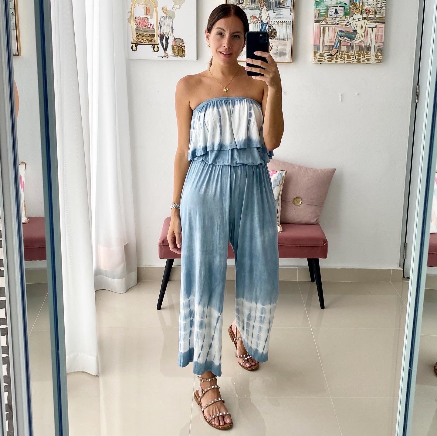 Ombre Strapless Ruffles Jumpsuit