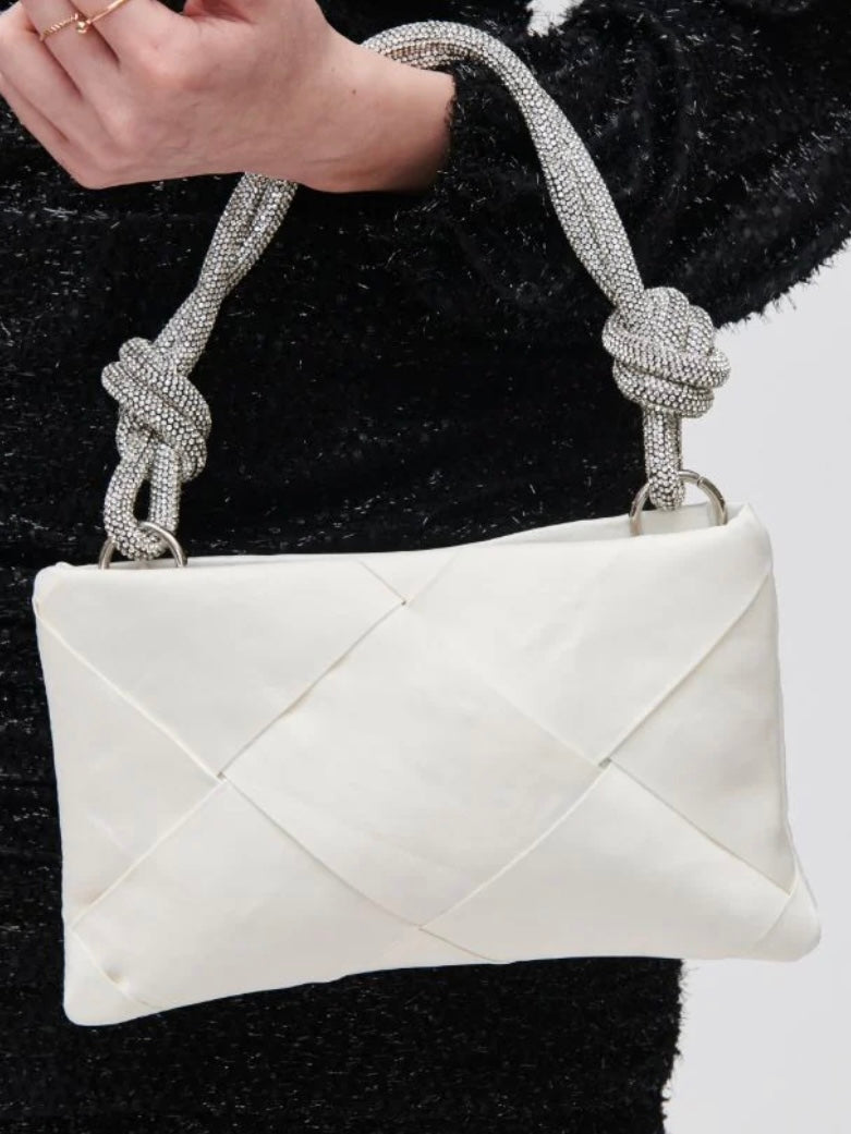 Delicate Rhinestone Handle Night Bag
