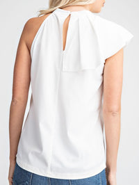 Ruffled Mock Neck Top