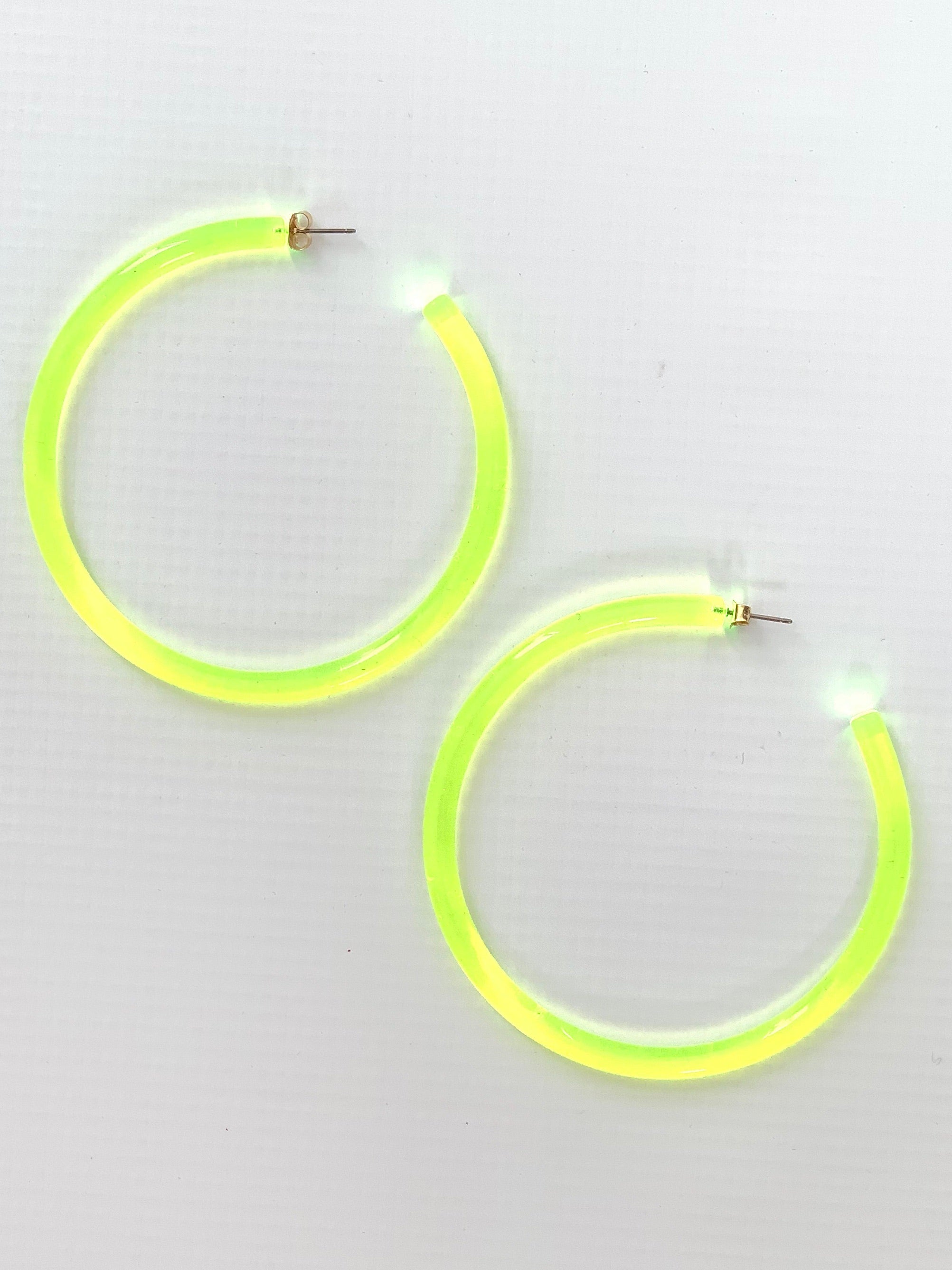 Neon Acrylic Hoops