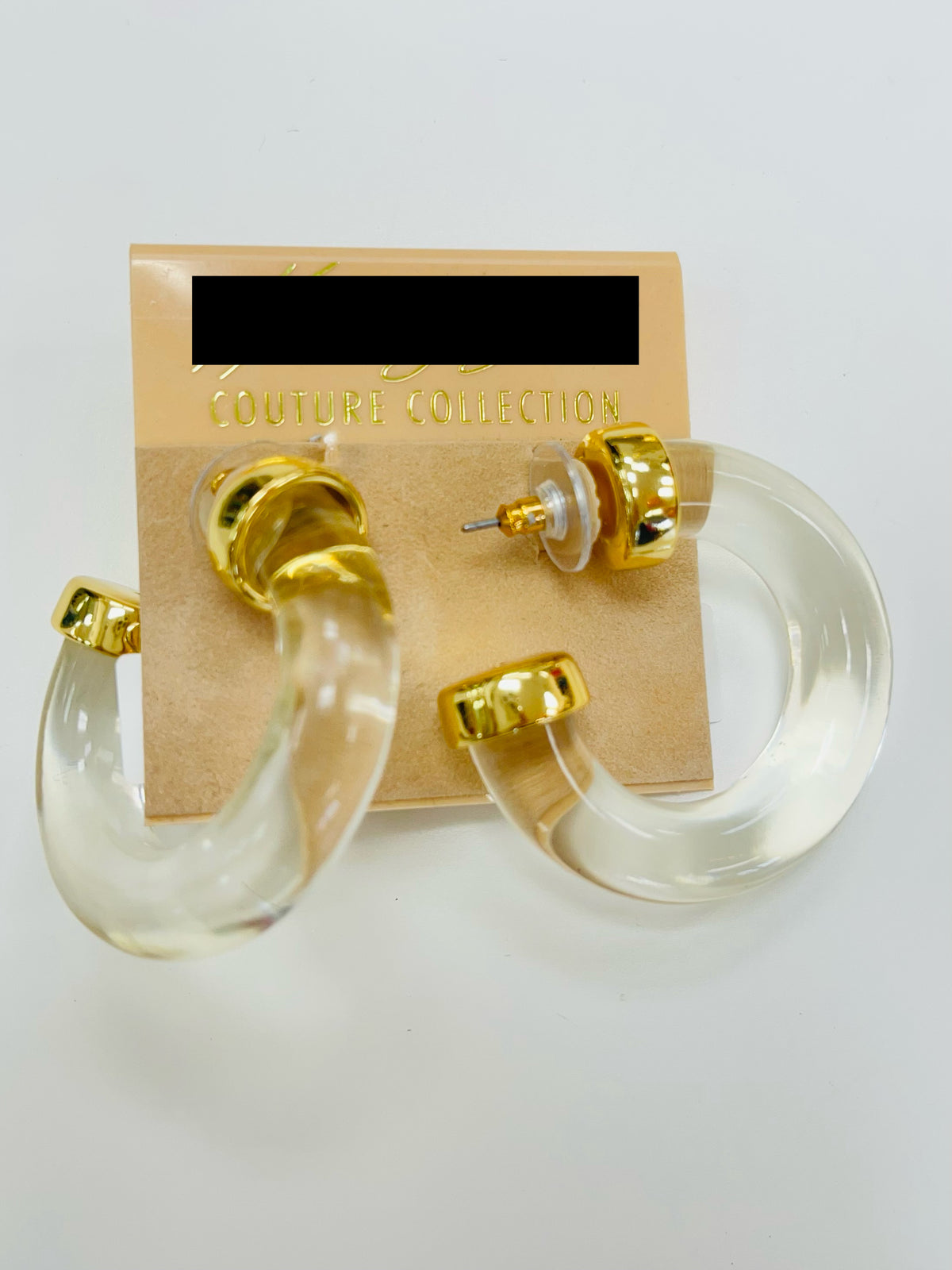 Exquisite KJL Resin Hoop Earrings