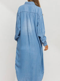 Tencel Denim Midi Shirt Dress