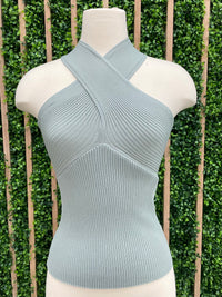 Crossed Front Knit Top