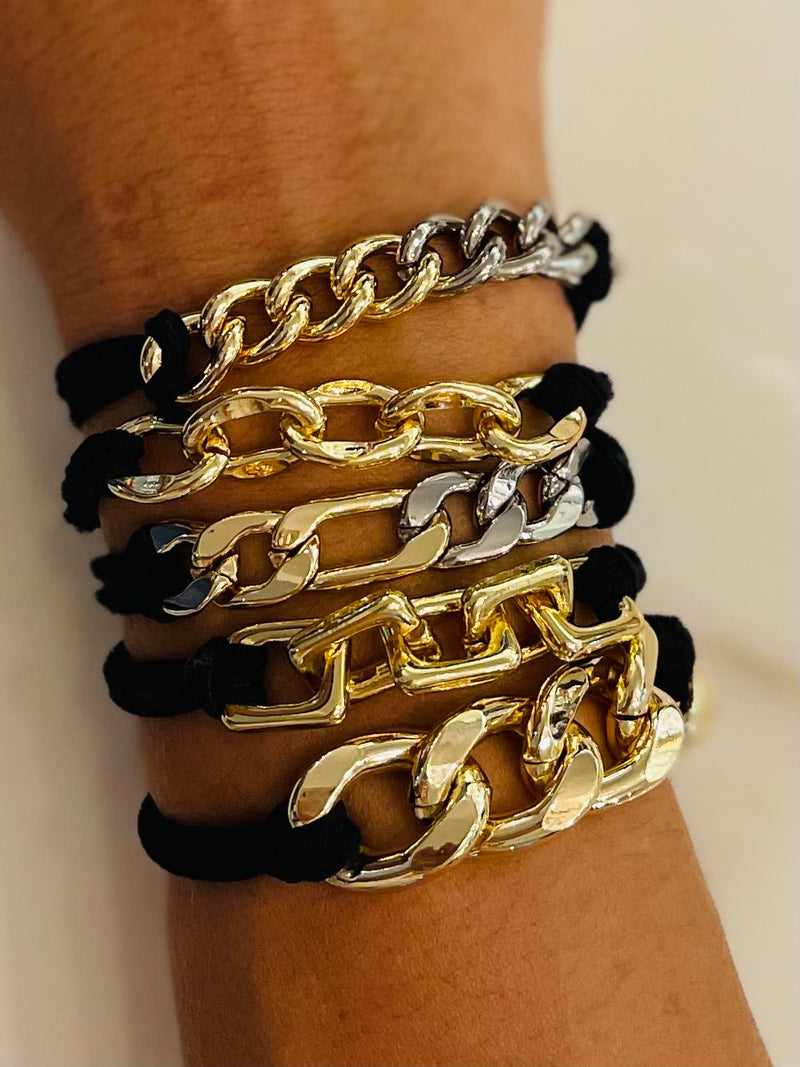 5 Piece Chain Hair Tie / Bracelets