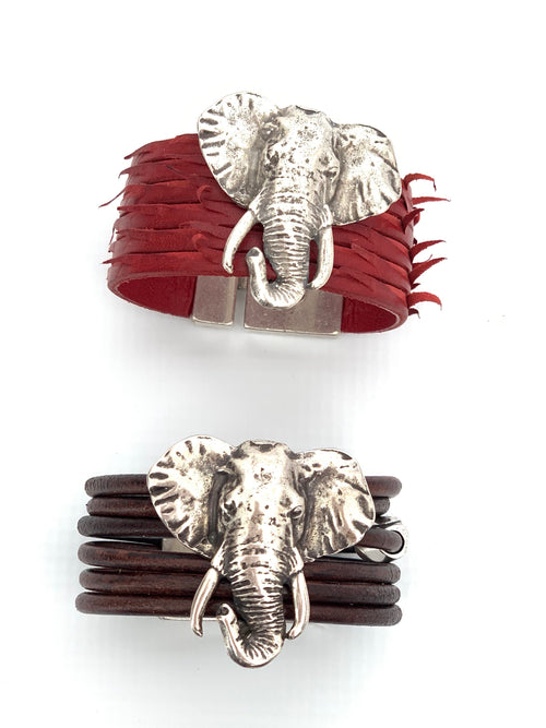 Elephant Leather Cuff