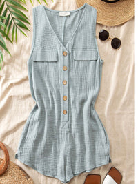 Gauze Sleeveless Romper