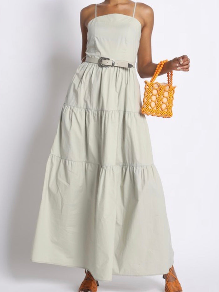 Square Neck Tiered Maxi