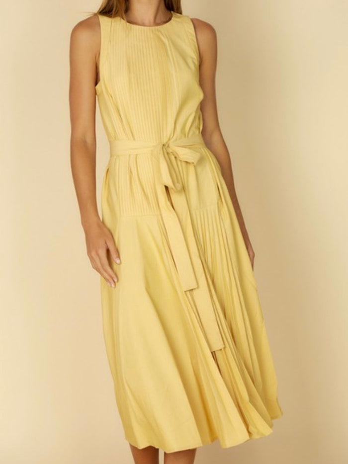 Pleated Midi Dress